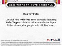 2023 Topps Tribute Baseball Hobby BOX x1 (Personal Break)